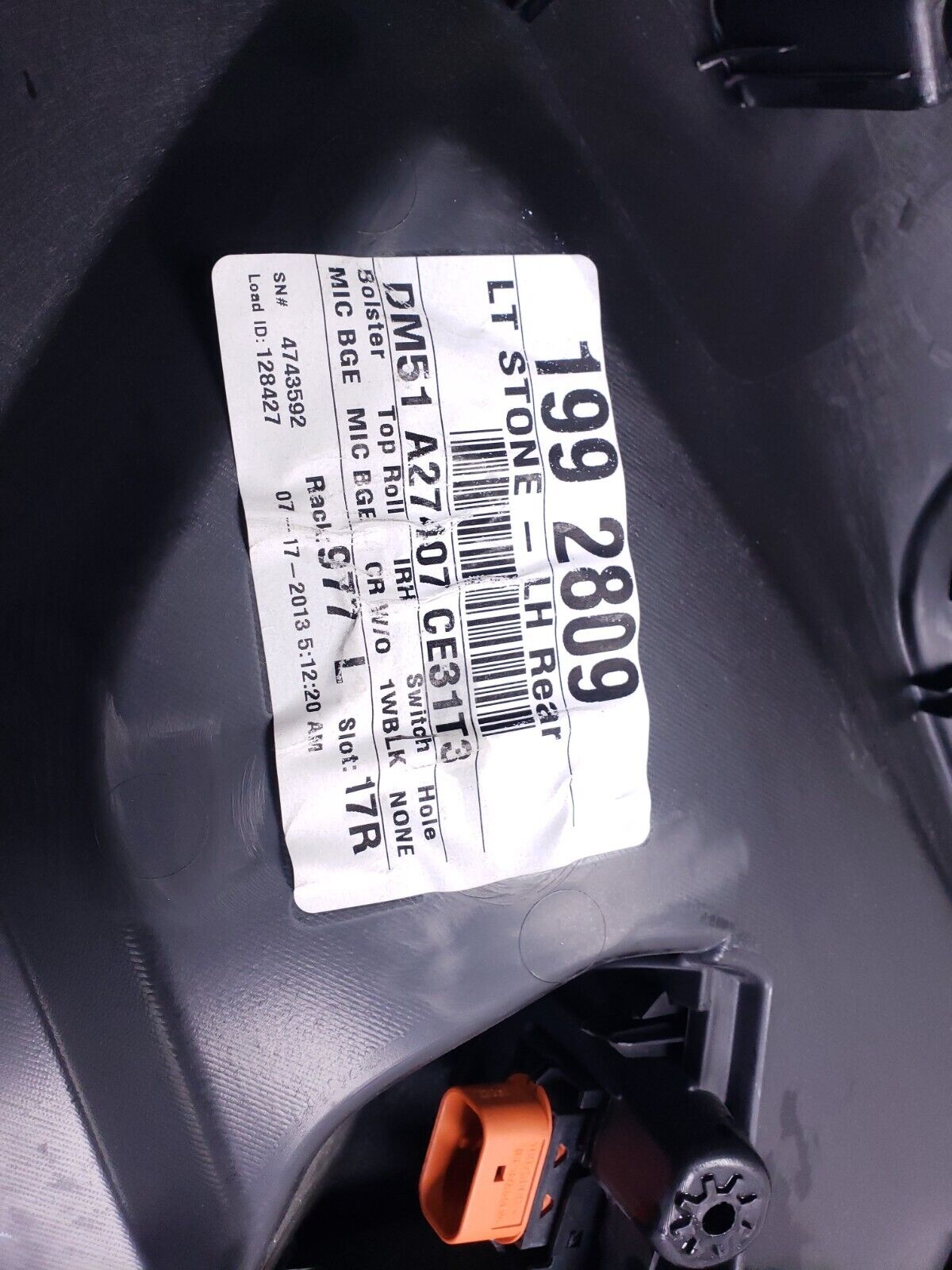 12 13 14 Ford Focus Rear Door Panel Trim Left Driver Side Sedan OEM