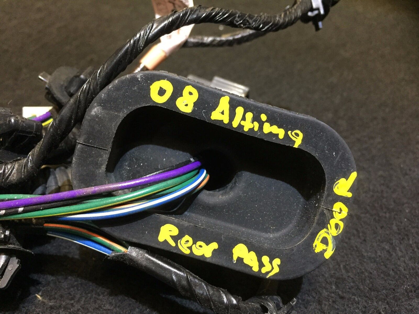 2008 Altima Rear Right Rh Passenger Side Door Wire Wiring Harness Cable