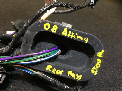 2008 Altima Rear Right Rh Passenger Side Door Wire Wiring Harness Cable