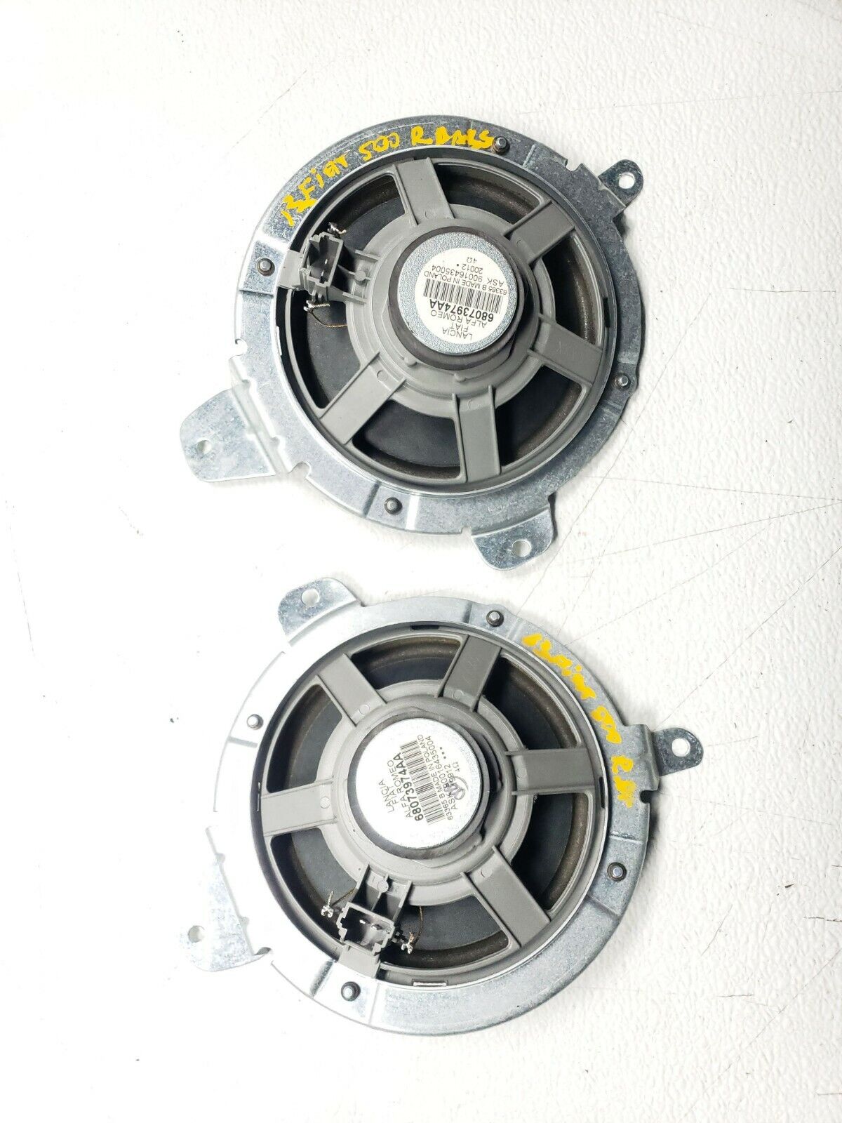 12 13 14 15 16 Fiat 500 Pop Audio Speaker 68073974aa  2pcs OEM