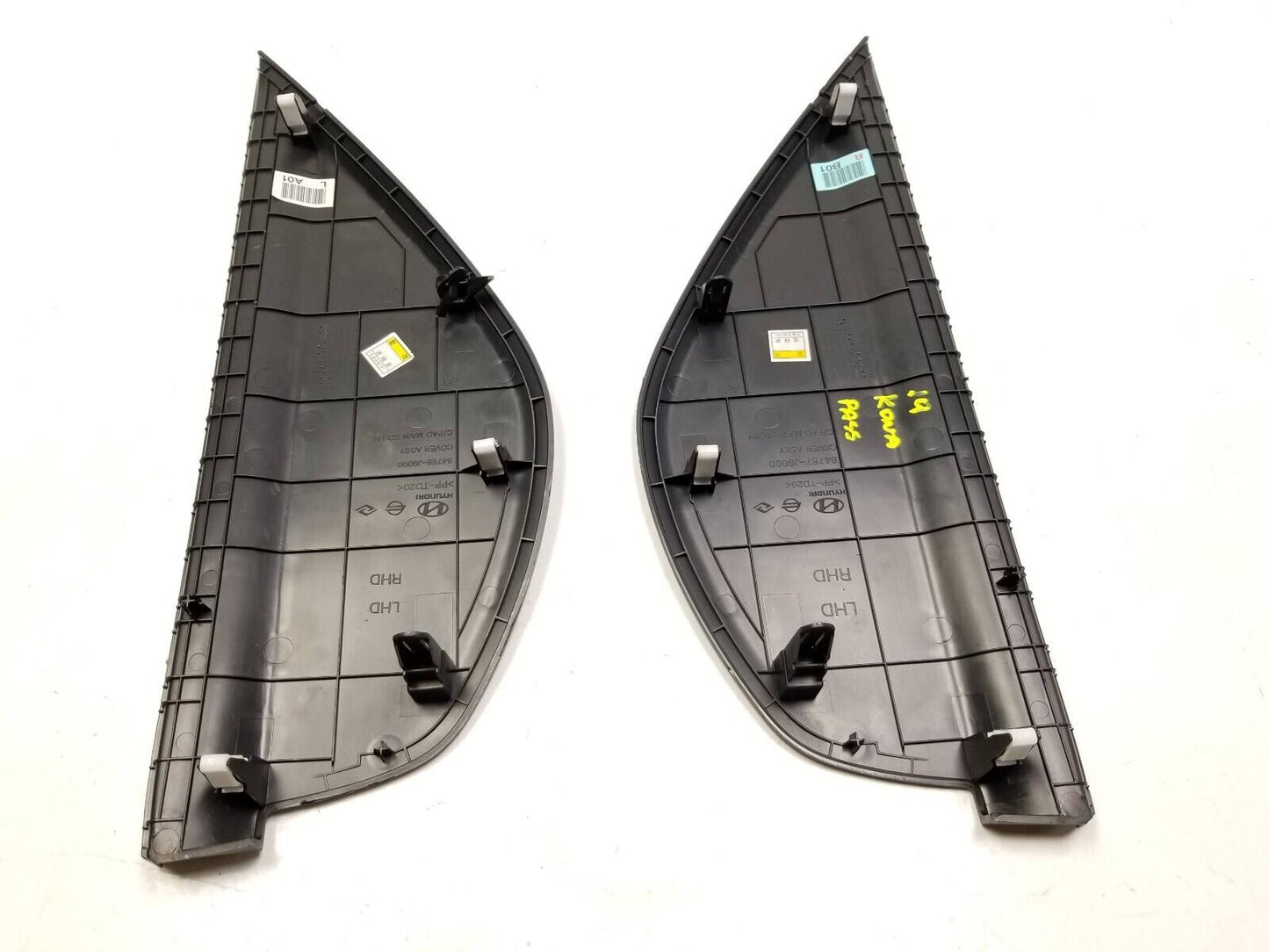 18-21 Hyundai Kona Dash End Cap Cover Trim Pair OEM 29k Miles