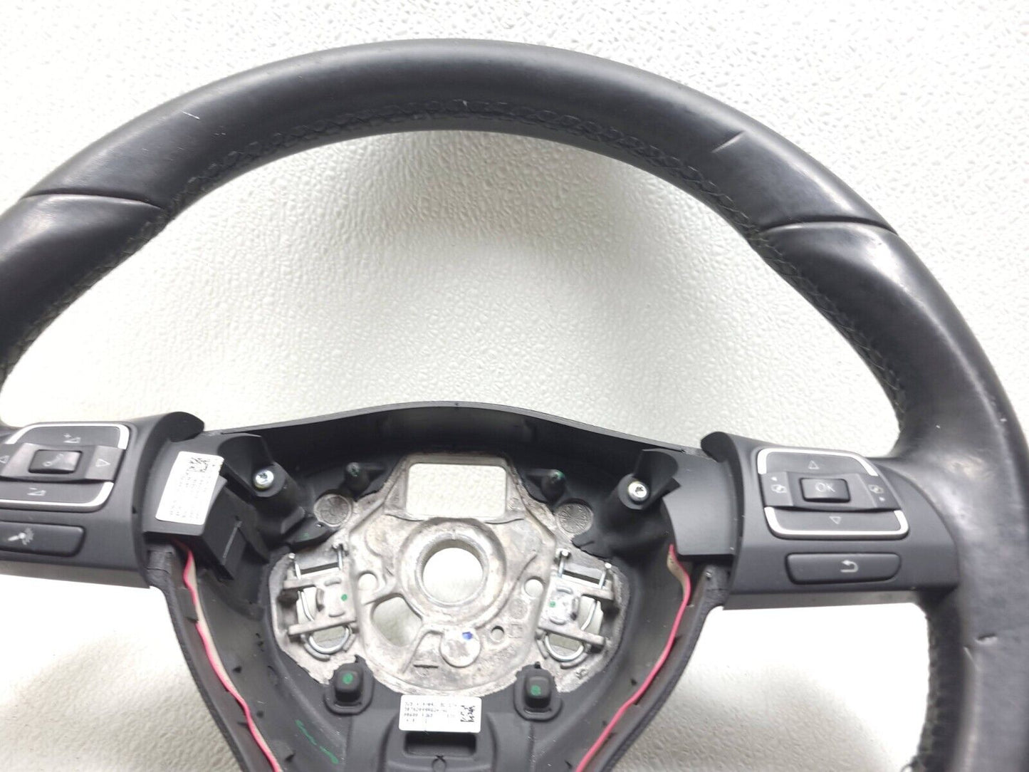 09 10 11 12 Volkswagen Cc Steering Wheel Black Leather OEM