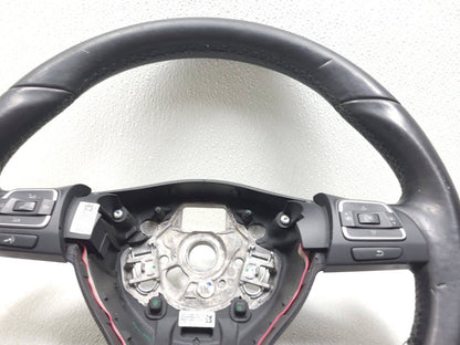 09 10 11 12 Volkswagen Cc Steering Wheel Black Leather OEM