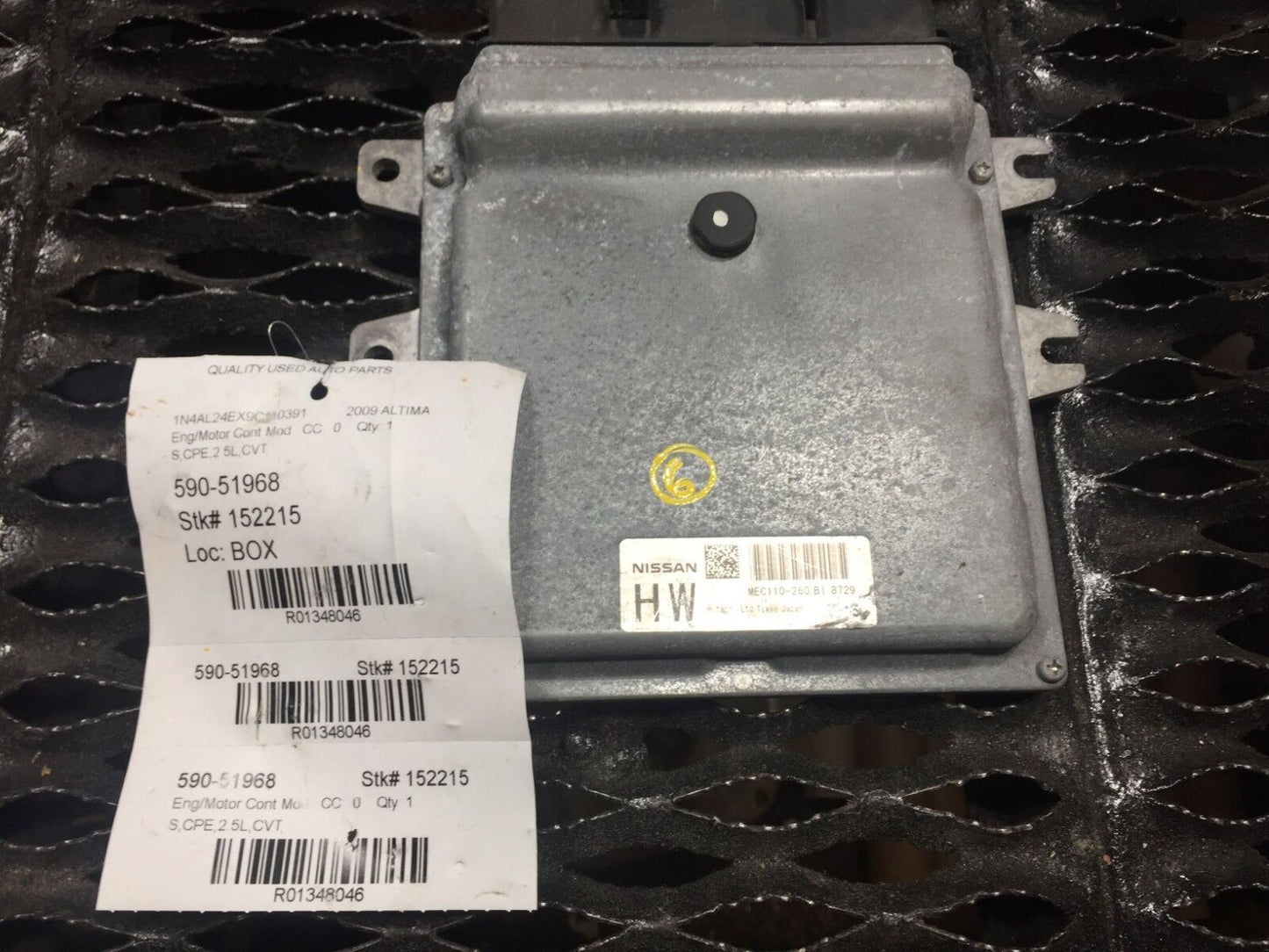 09 Altima Mec110-260 B1 Computer Brain Engine Control Ecu Ecm Ebx Module OEM N6