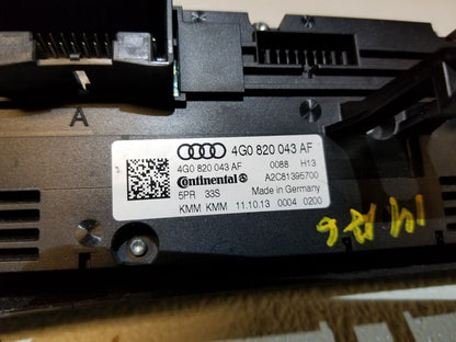 12 13 14 15 Audi A6 A/c Heater Temperature Climate Control Panel 4g0820043af OEM