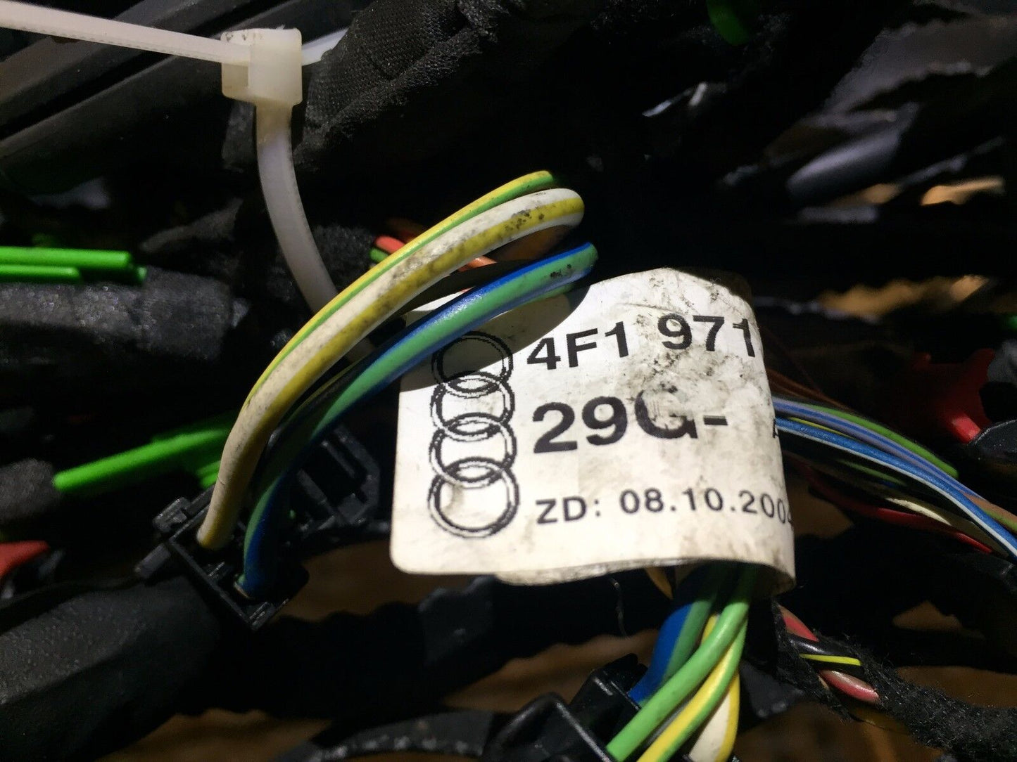 05 06 07 08 Audi A6 C6 Front Driver Door Wire Wiring Harness OEM 4f1971029