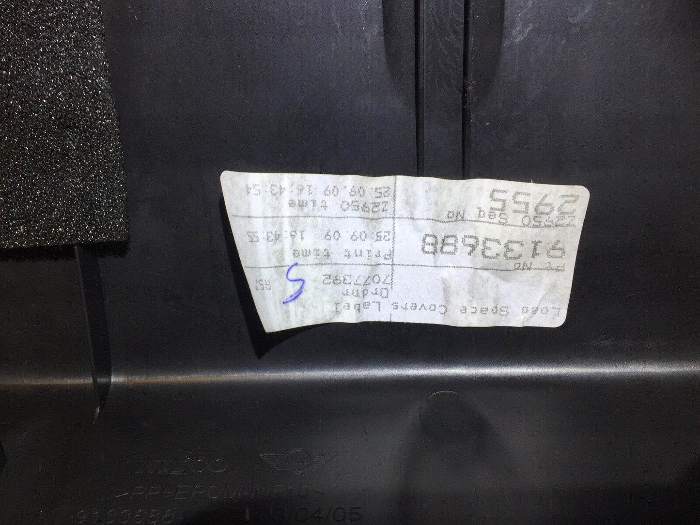 07 08 09 10 11 12 13 Mini R57 Cabrio Trunk Loading Sill Trim Panel Cover OEM