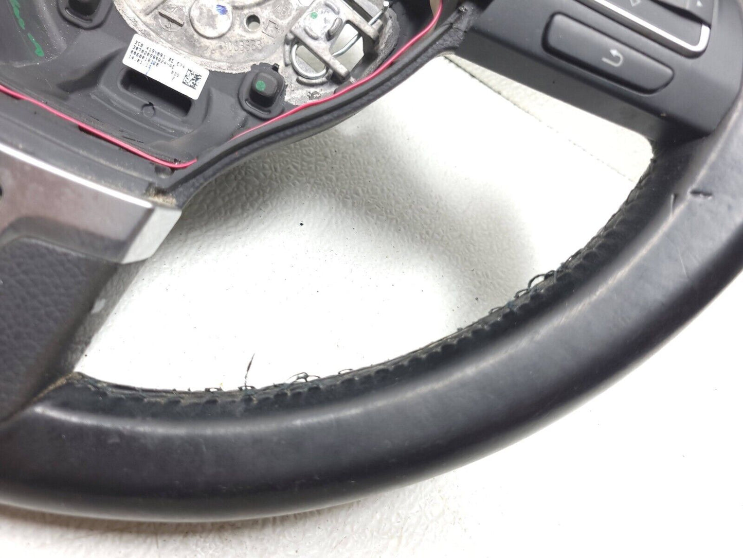 09 10 11 12 Volkswagen Cc Steering Wheel Black Leather OEM