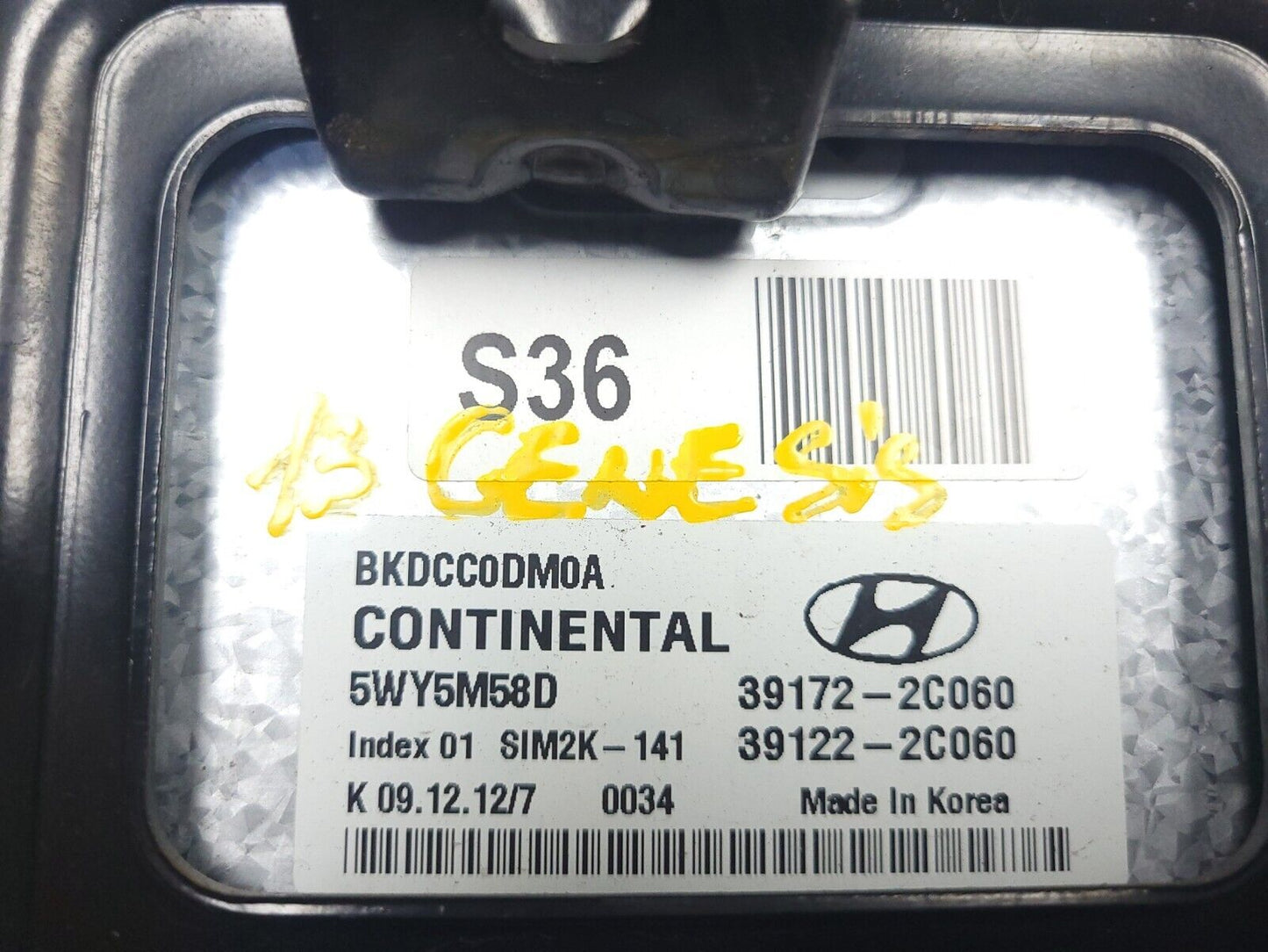 2013-2016 Genesis Coupe Ecu Ecm Engine Control Module 2.0t OEM 39172-2c060