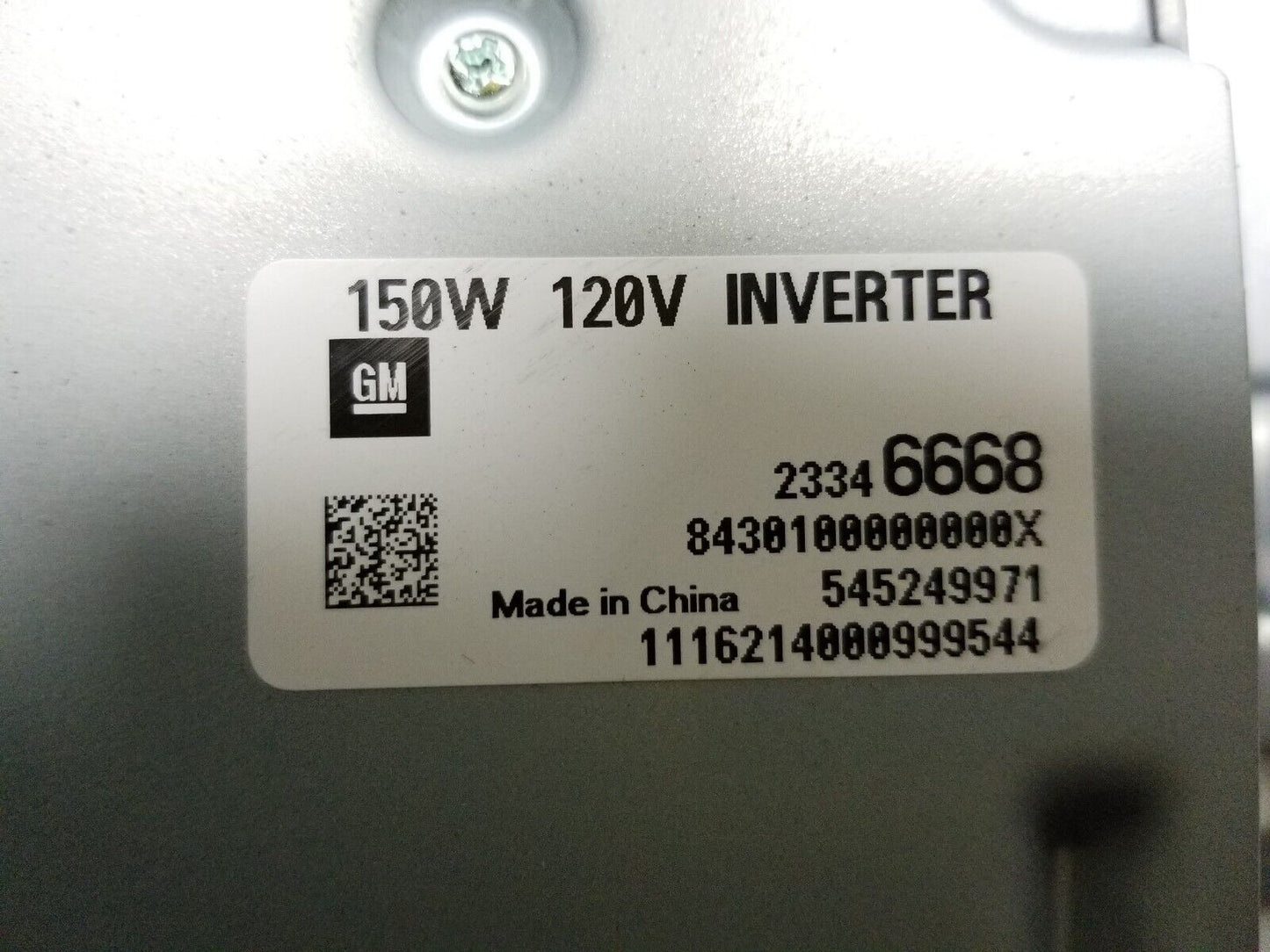2013 - 2018 Cadillac Ats Power Inverter 150w 120v 23346668  OEM