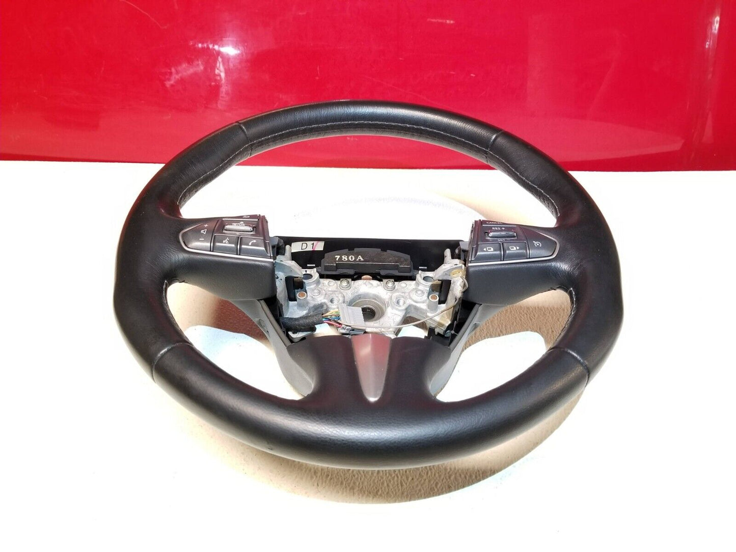 16 17 Infiniti Q50 Steering Wheel W/ Controls Leather OEM
