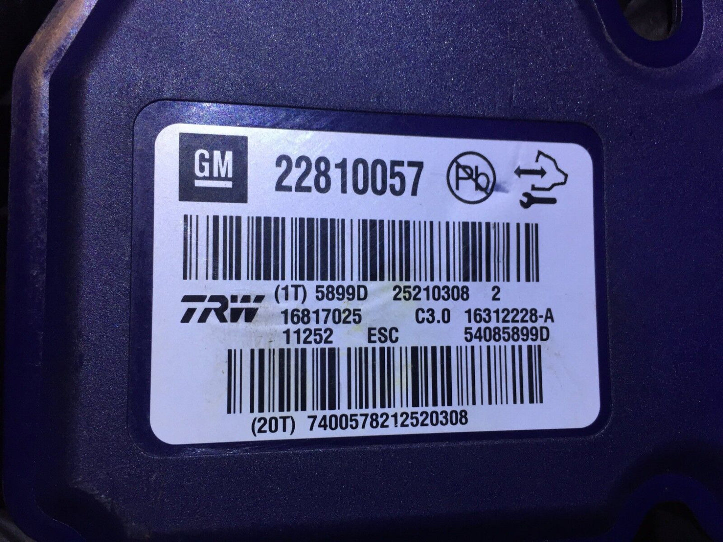 2012-2015 Buick Lacrosse Anti Lock Brake ABS Pump Module 22827930 OEM N30