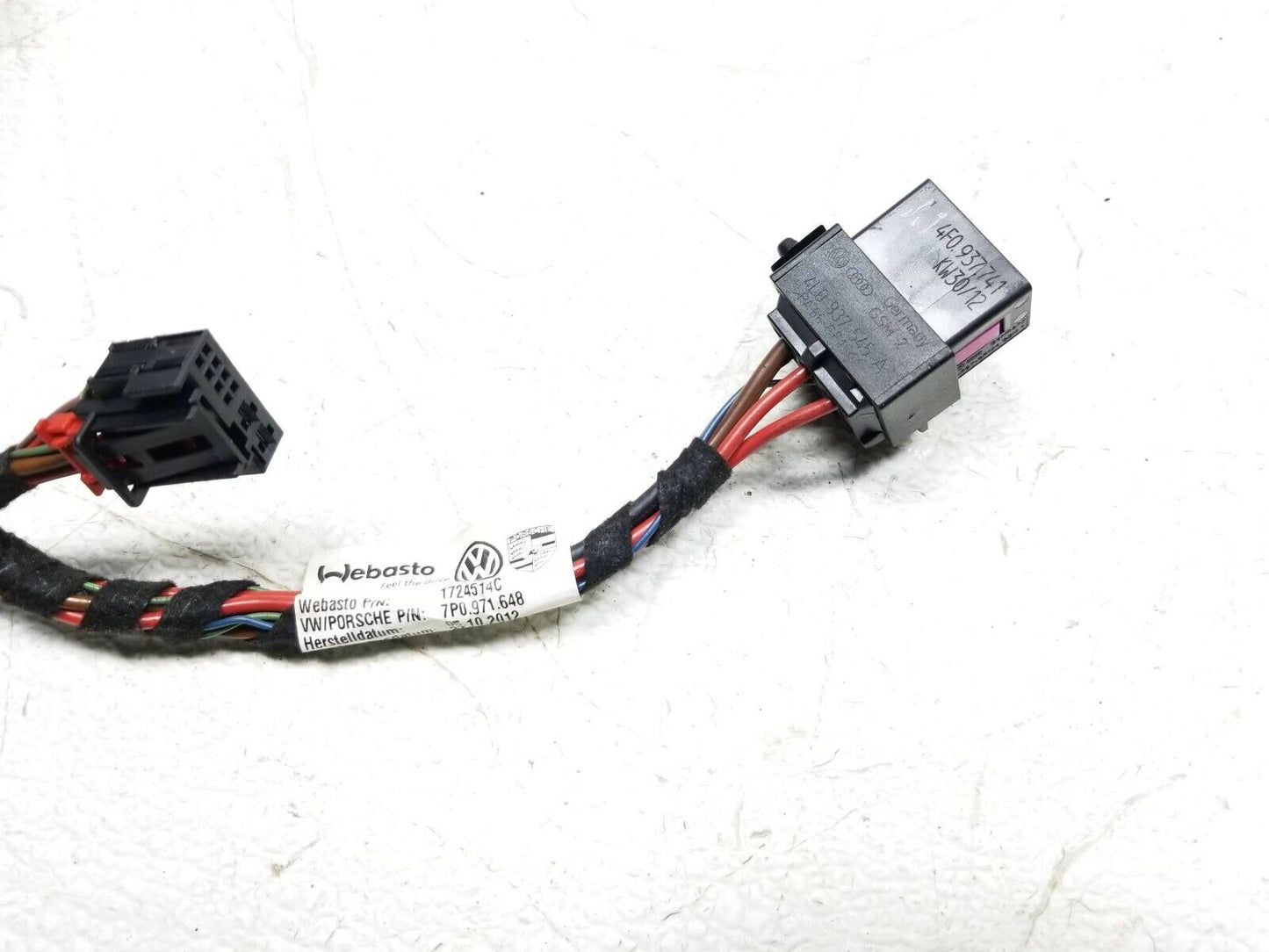 2011 - 2014 Porsche Cayenne 3.6l Sunroof Wire Harness Cable 7p0971648  OEM