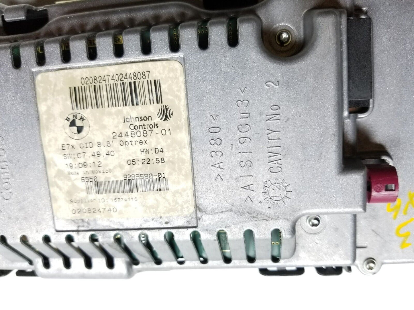 11 12 13 14 BMW X6 Central Information Display Cid 8,8" Cic 2448087 OEM