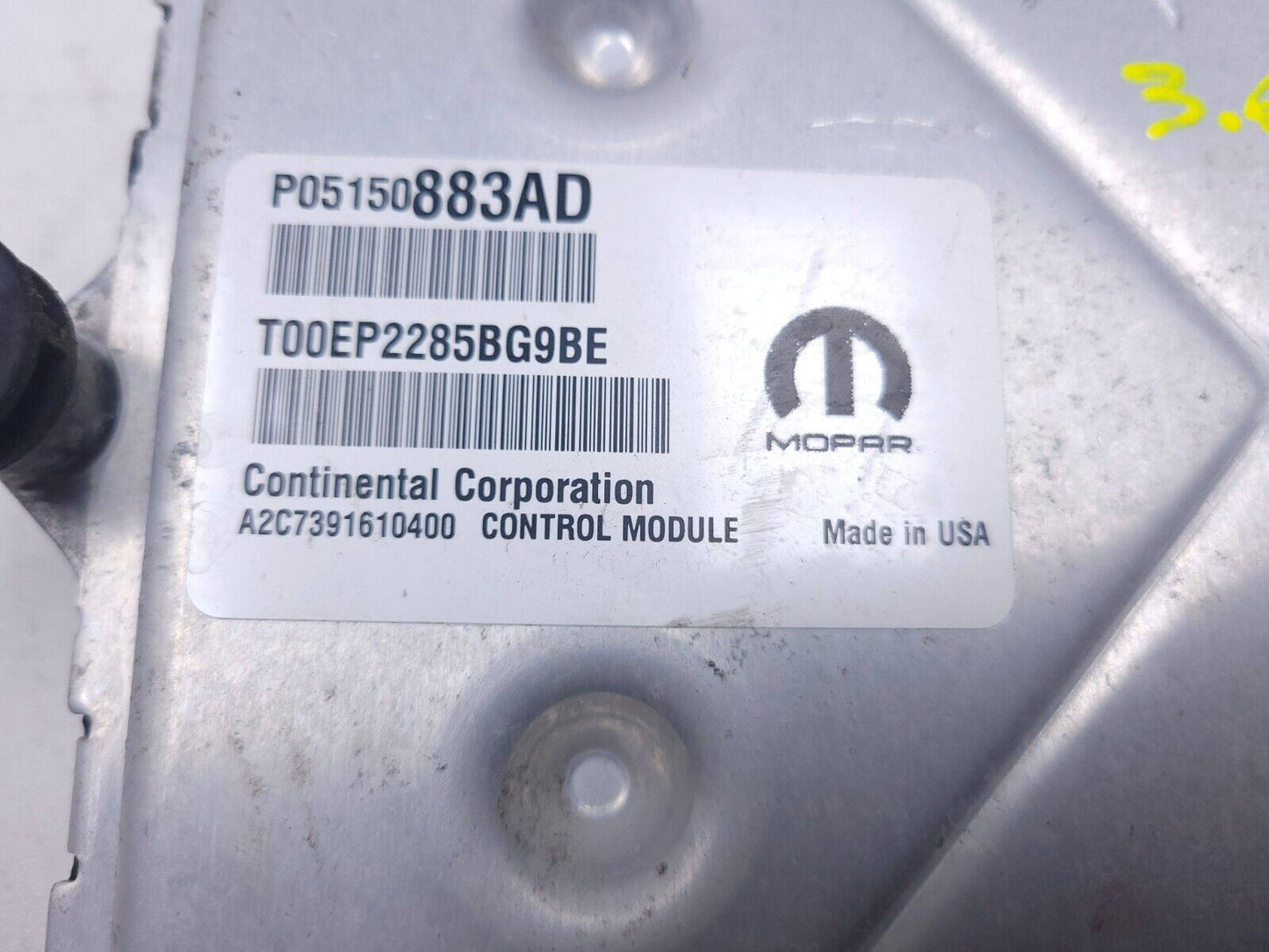 15 - 18 Dodge Challenger Engine Control Module 05150883ad 3.6l  OEM