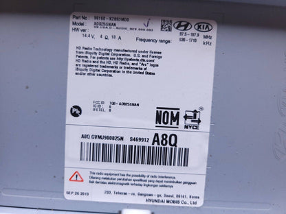 20 21 22 Hyundai Venue 8" Audio Multimedia Display Radio Receiver 96160k2893 OEM