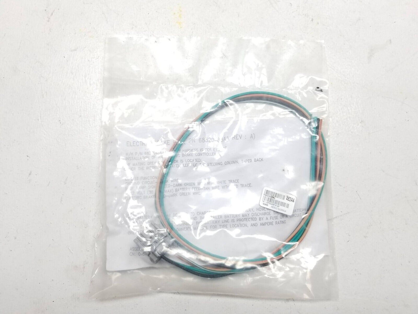 16 17 18 19 20 Dodge Durango Electric Brake Wiring Kit Harness 68320483aa OEM