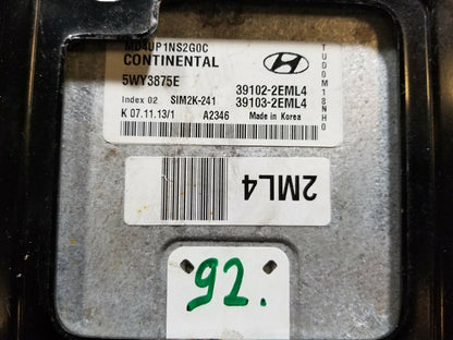 14 15 2014 2015 Hyundai Elantra 1.8l Ecm Ecu Engine Computer Module OEM #92