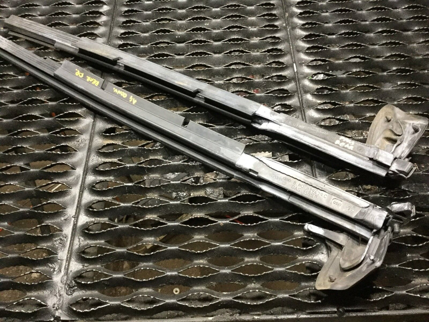 03 04 05 06 Audi A4 B6 Cabrio Inner Window Slot Seal Trim Left & Right Pair OEM