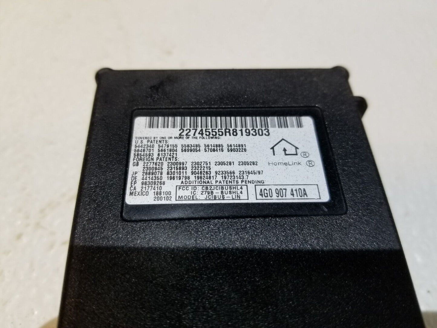 12 13 14 15 Audi A6 Garage Door Homelink Control Module 4g0907410a OEM