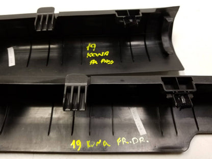 18-21 Hyundai Kona Front Door Sill Scuff Plate Cover Trim Pair OEM 29k Miles