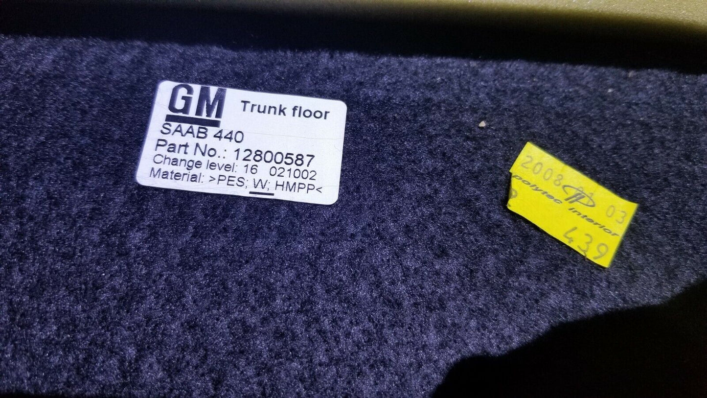 08 09 10 11 Saab 93 9-3 Trunk Mat Sedan Spare Tire Cover Compartment Floor OEM