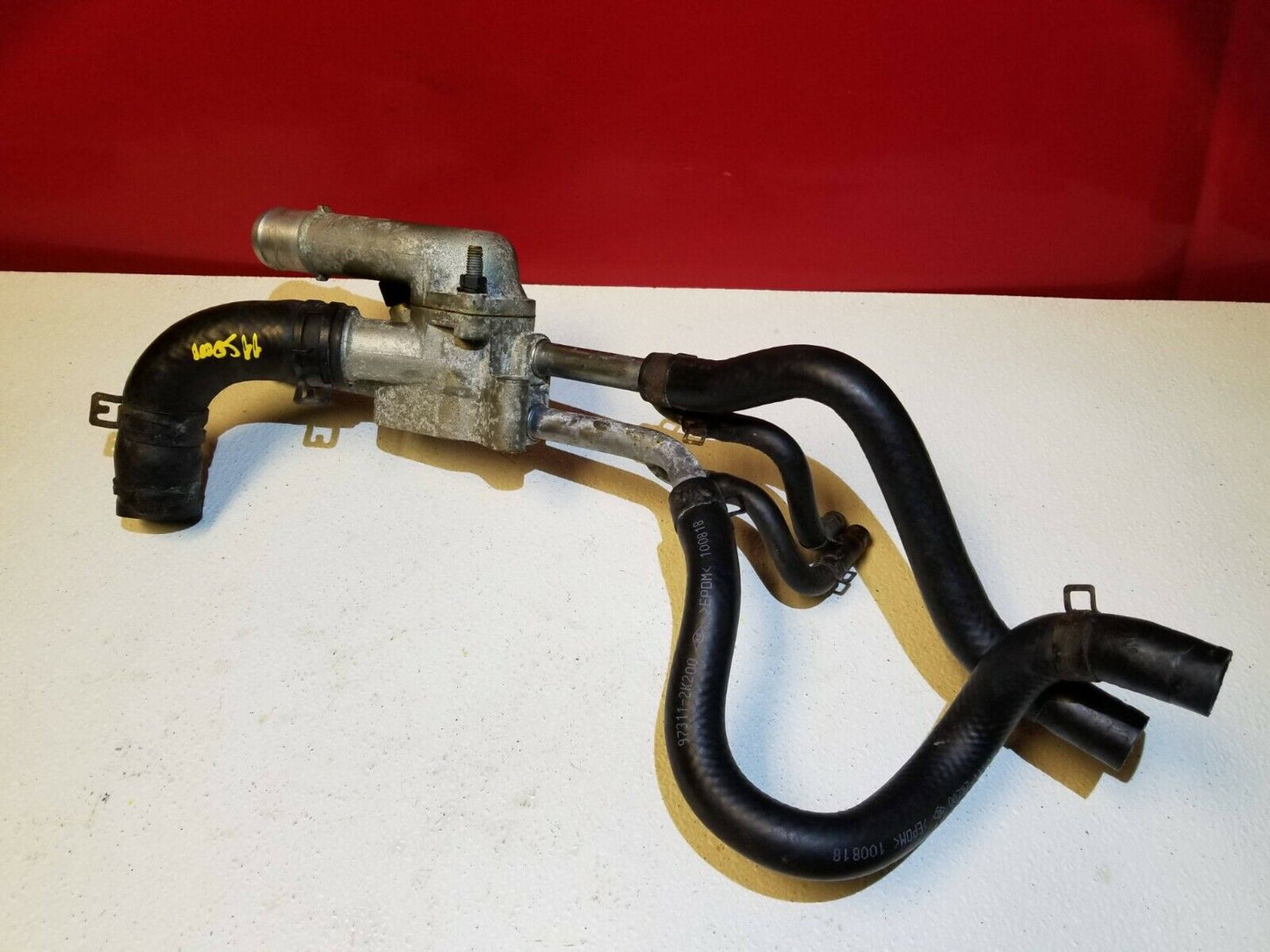 10 11 12 Kia Soul 2.0l Thermostat Housing Assy OEM 57k Miles