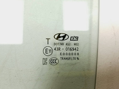 18-21 Hyundai Kona Rear Door Window Glass Left Driver Side OEM 29k Miles