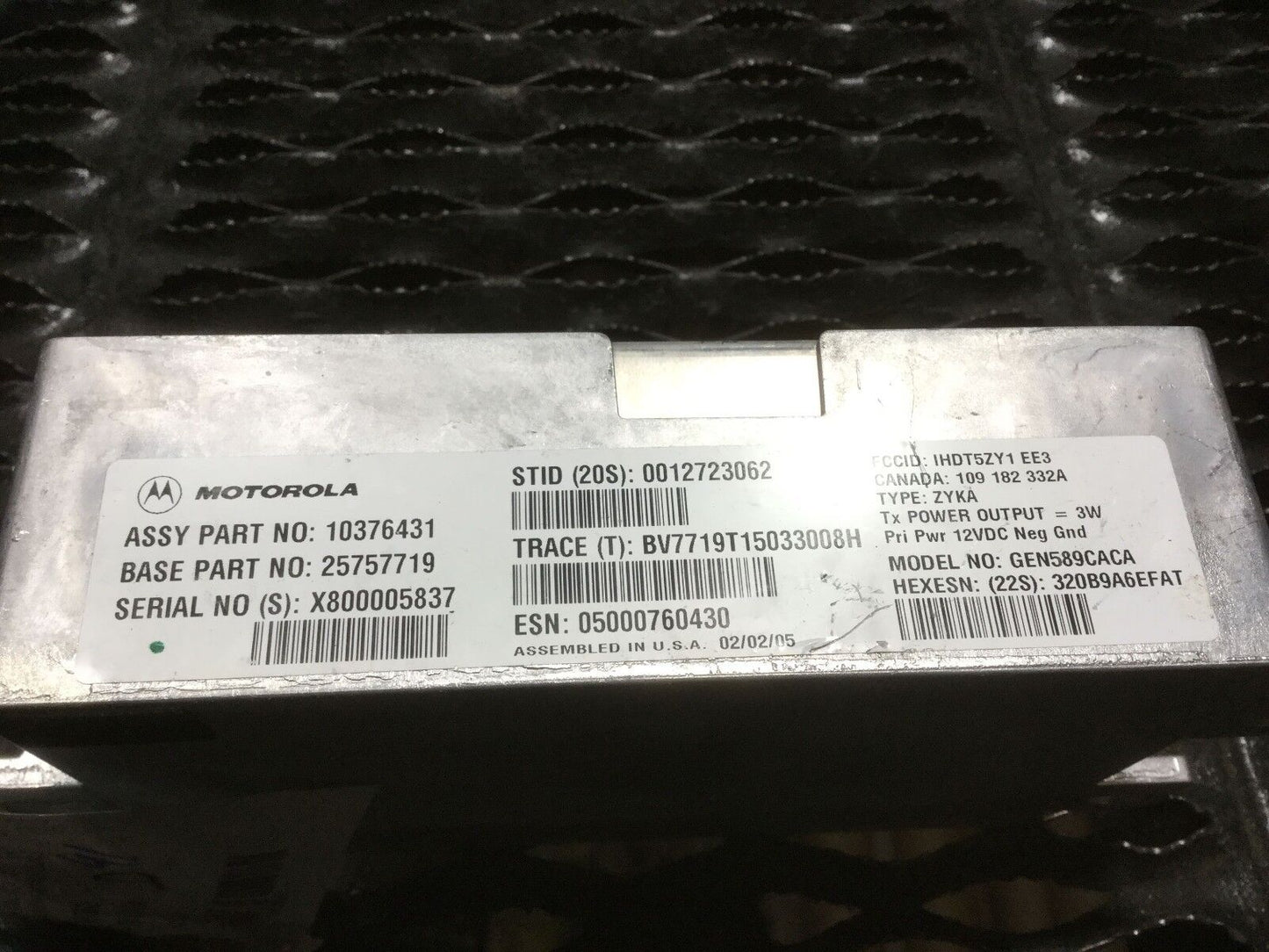 2005 05 Cadillac STS Motorola Onstar Communication Receiver Module OEM N41 79k