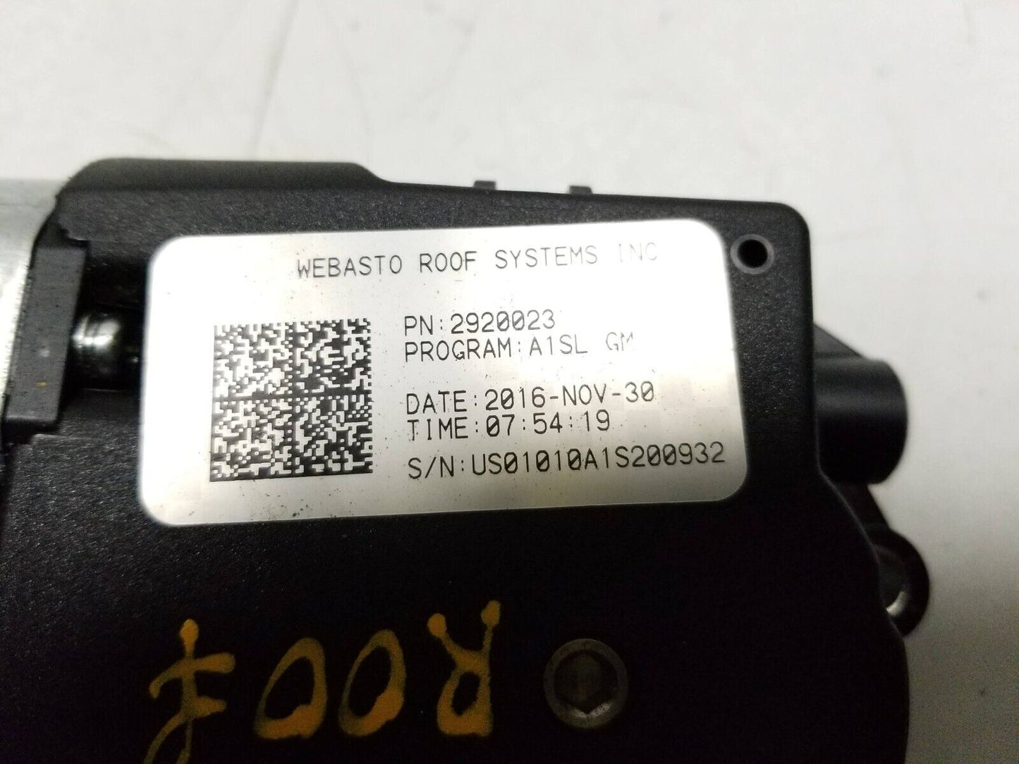 2013 - 2018 Cadillac Ats  Sunroof Sun Roof Motor 2920023 OEM