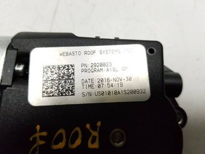 2013 - 2018 Cadillac Ats  Sunroof Sun Roof Motor 2920023 OEM