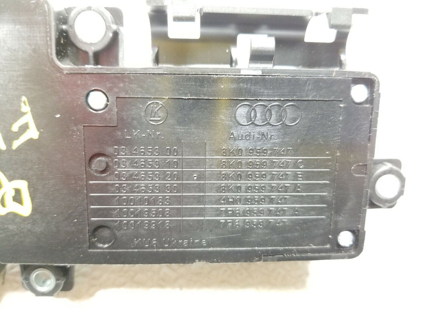 10 11 12 Audi Q5 Front Left Driver Seat Adjust Control Switch OEM 72k Miles