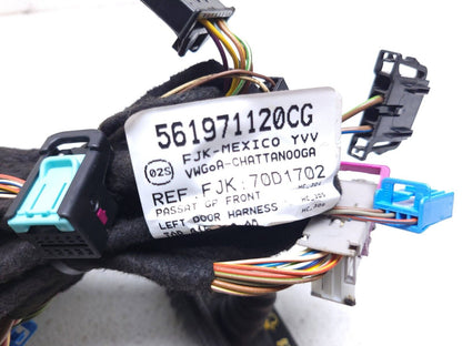 16-19 Volkswagen Passat B7 Front Door Wire Harness Driver Side Left OEM