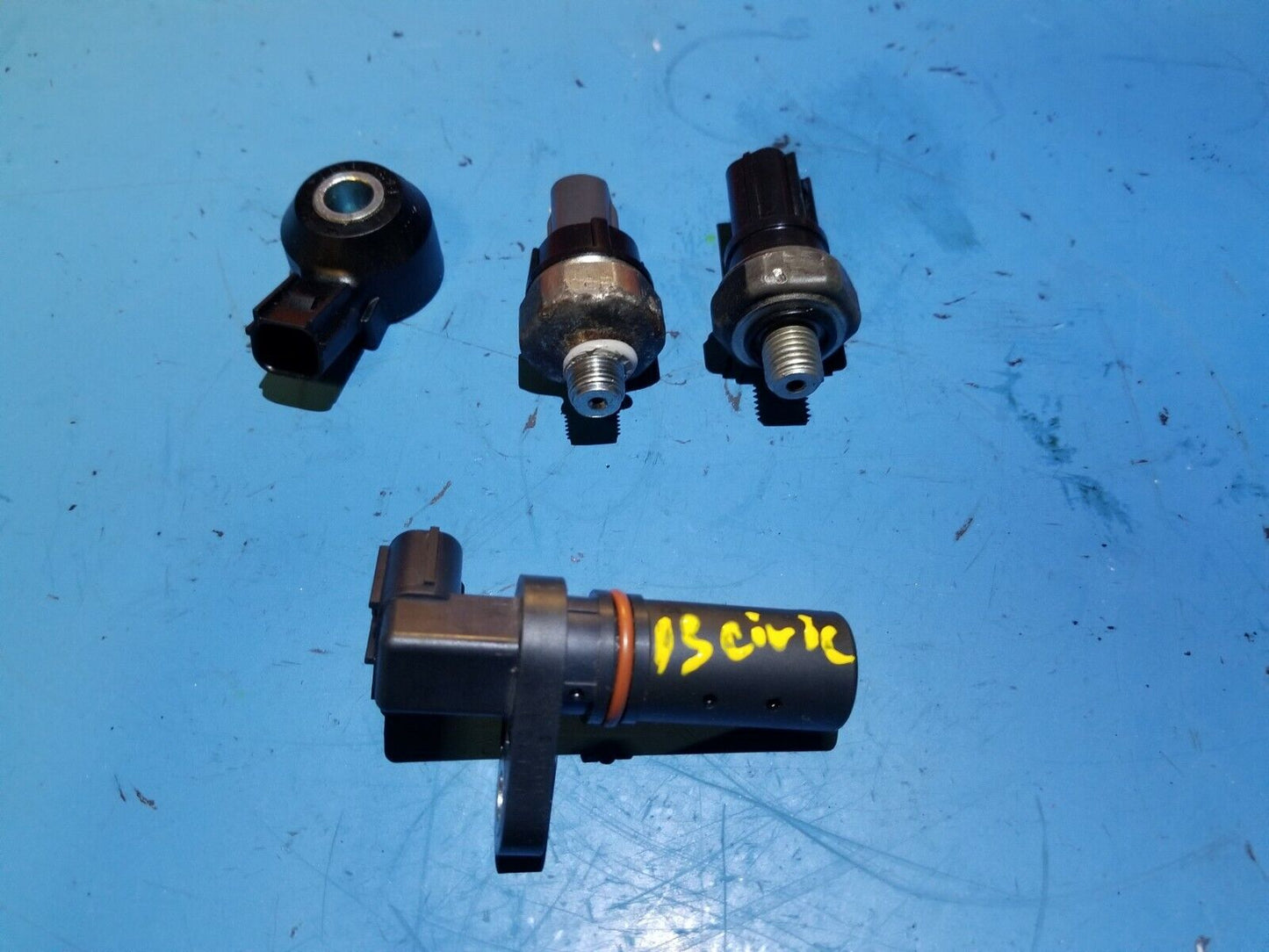13 14 15 Honda Civic 1.8l Oil Pressure Knock Crankshaft Sensor 4pcs OEM 89k Mi