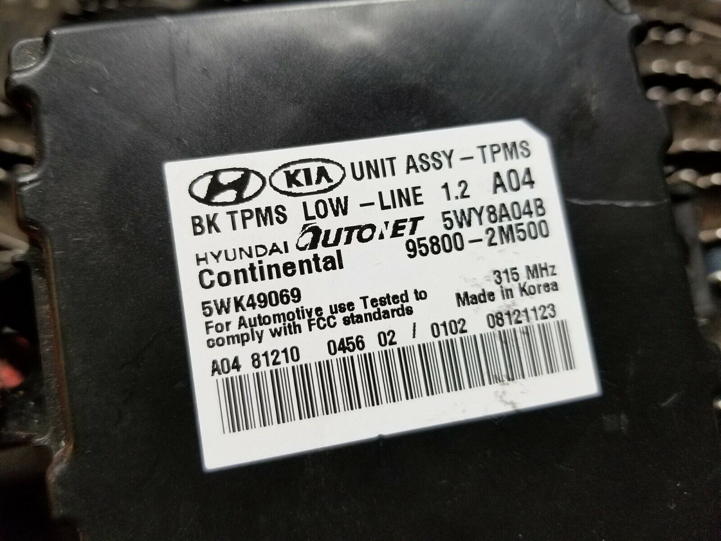 10 11 12 Hyundai Genesis Coupe Tpms Tire Pressure Control Module 95800-2m500 OEM
