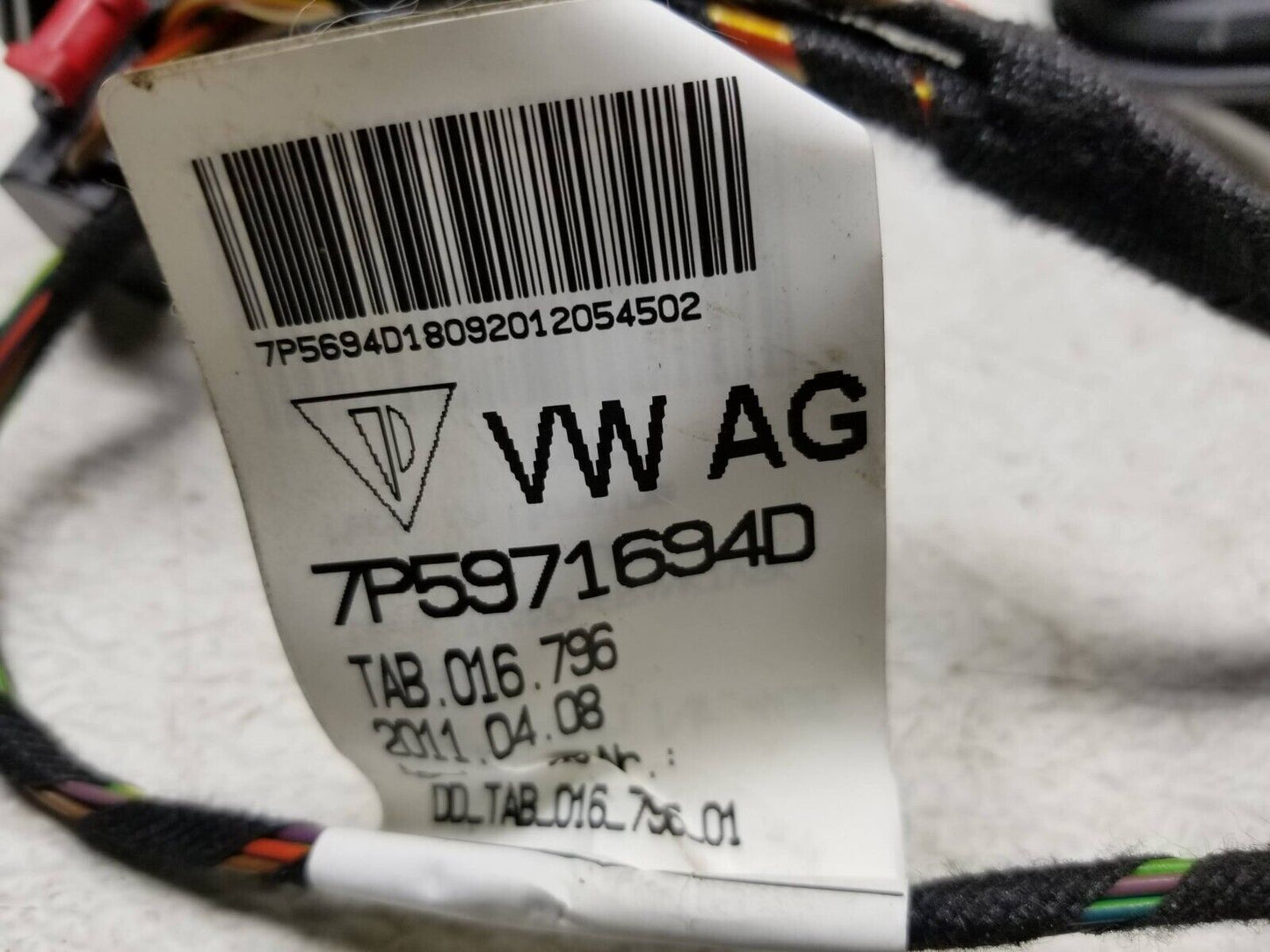 2011 - 2014 Porsche Cayenne Rear Left Driver Side Door Wire Harness OEM