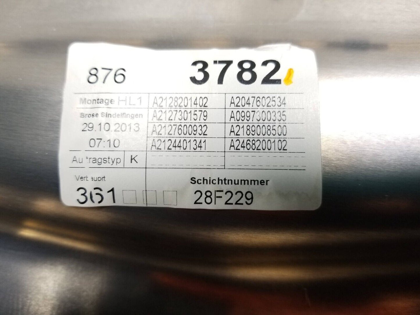 2011 - 2015 Mercedes E350 W212 Rear Door Window Regulator Left Driver Side OEM