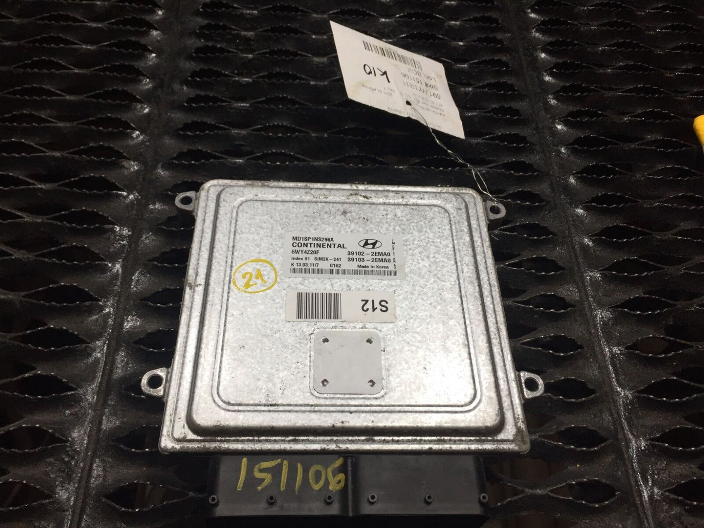 2011 Hyundai Elantra 1.8l At Engine Computer Ecu Ecm 39103-2ema0 OEM N21 68k