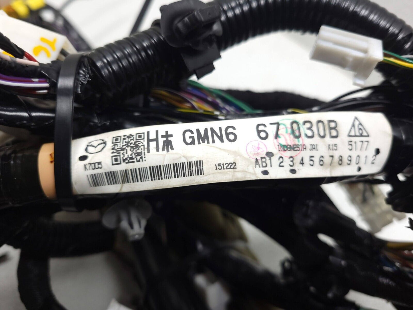 2014 - 2017 Mazda 6 Dash Dashboard Wire Wiring Harness OEM