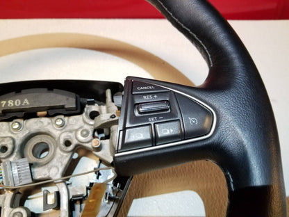 16 17 Infiniti Q50 Steering Wheel W/ Controls Leather OEM