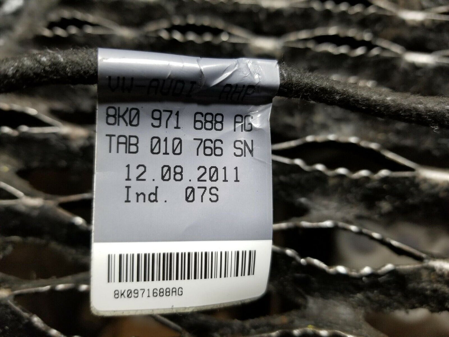 2013 2014 2015 2016 Audi A4 Rear Right Passenger Side Door Wire Harness OEM