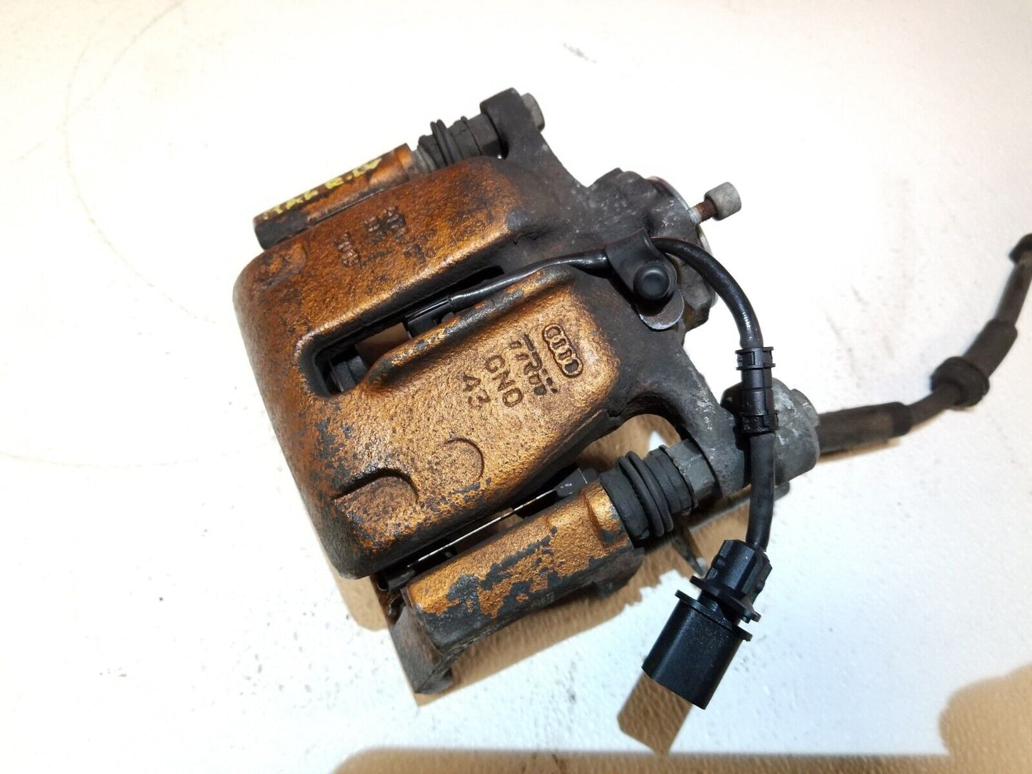 12 13 14 15 Audi A6 C7 Rear Left Driver Side Brake Caliper W/o Park Motor OEM