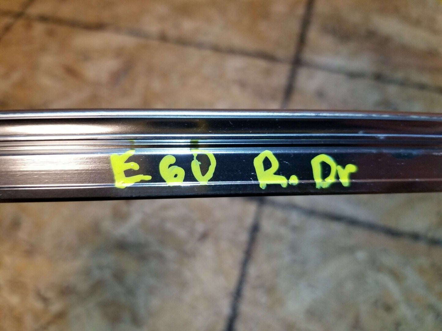 06 07 08 09 10 BMW 528i E60 Rear Left Driver Side Upper Door Chrome Molding OEM