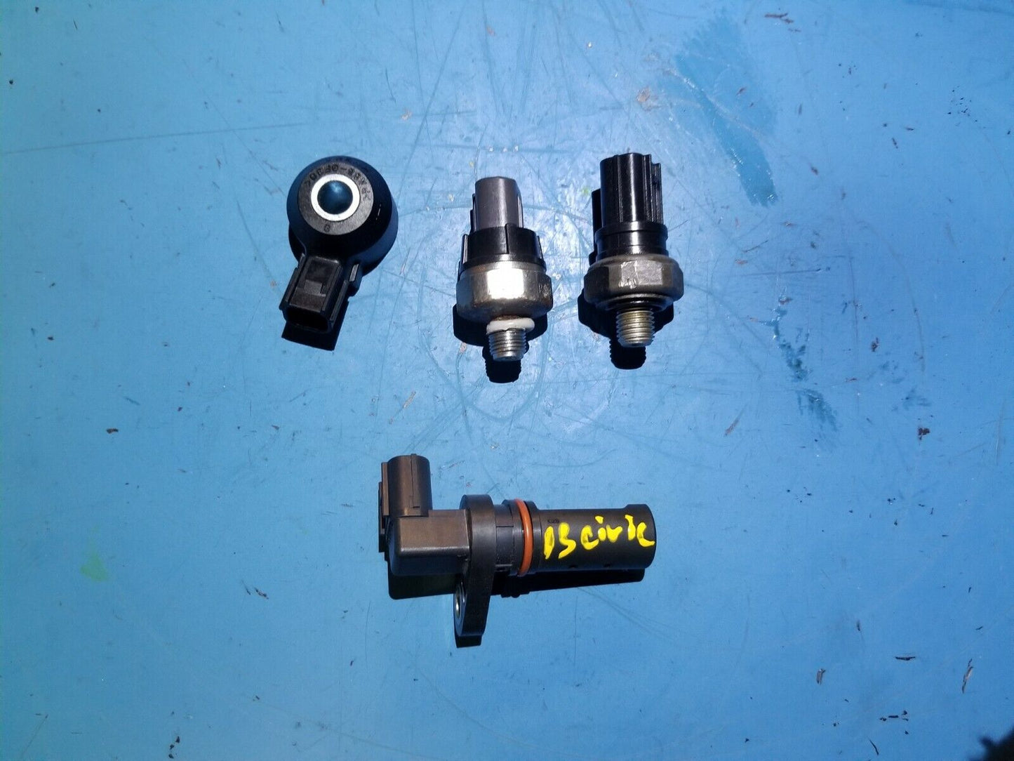 13 14 15 Honda Civic 1.8l Oil Pressure Knock Crankshaft Sensor 4pcs OEM 89k Mi