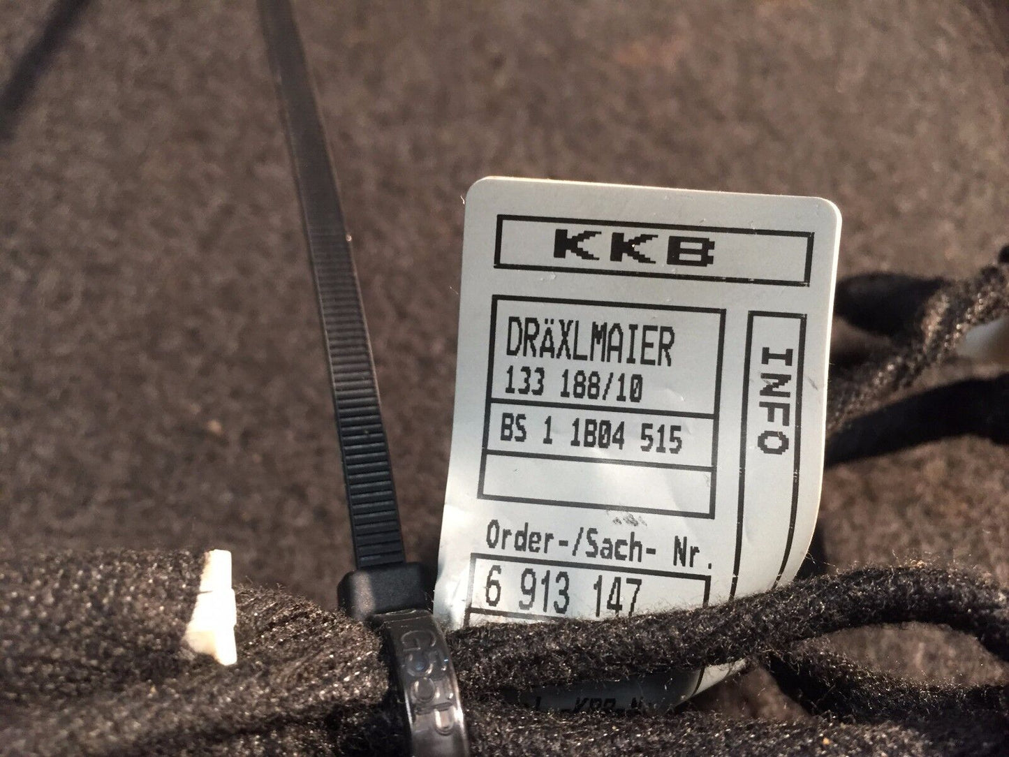 02 03 04 05 BMW 745i E65 Rear Left Driver Side Door Wire Harness 6913147 OEM