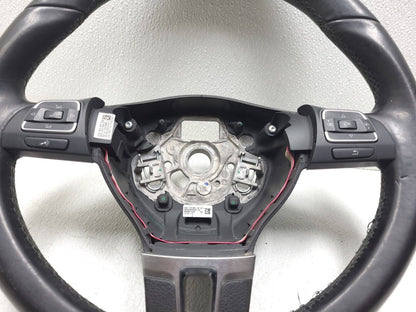 09 10 11 12 Volkswagen Cc Steering Wheel Black Leather OEM