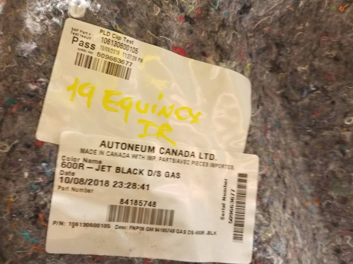 18 19 20 21 Chevrolet Equinox Front Floor Carpet Mat Left & Right Pair OEM