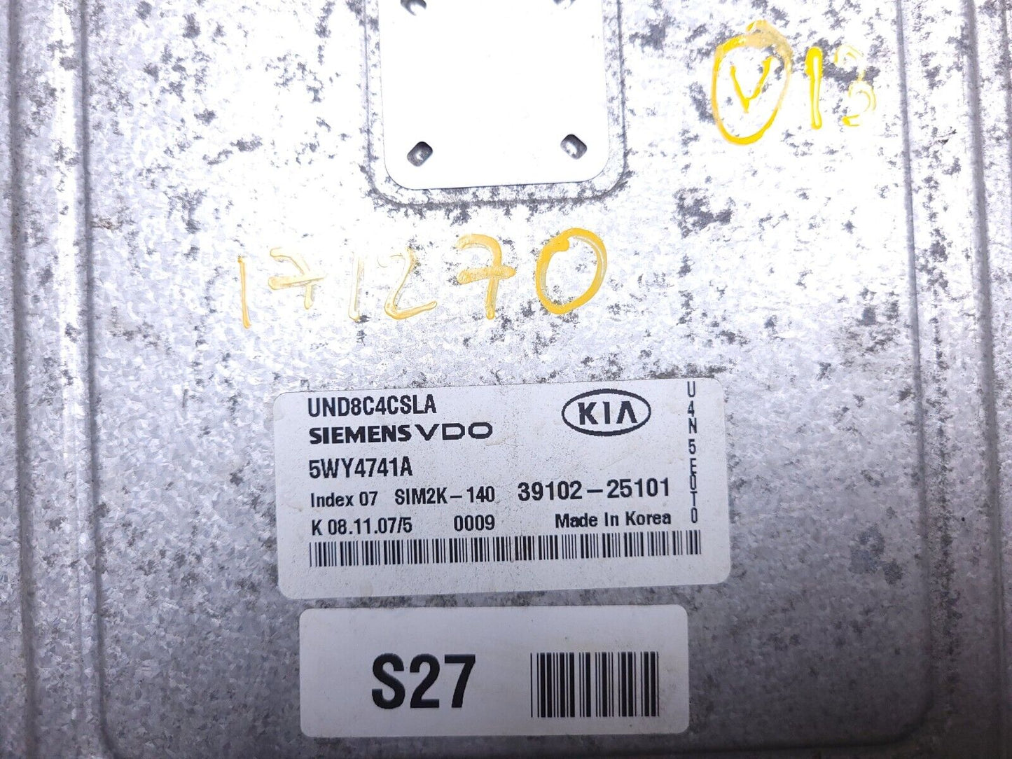 07 08 Kia Rondo Computer Brain Engine Control Module Ecu Ecm 39102-25101 2.4 OEM