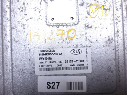 07 08 Kia Rondo Computer Brain Engine Control Module Ecu Ecm 39102-25101 2.4 OEM
