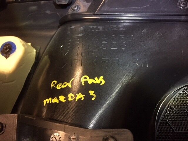09 10 11 12 13 Mazda 3 Door Panel Trim Hatch Rear Right Passenger Side OEM